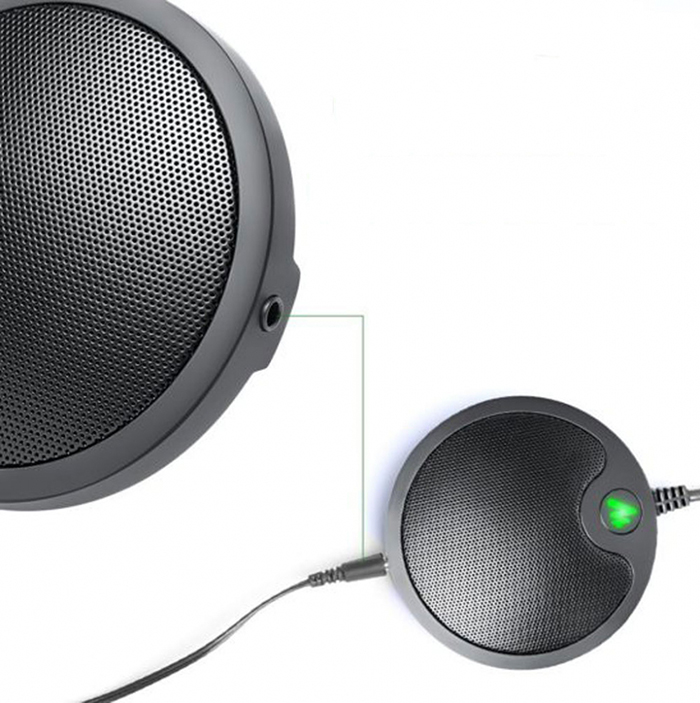 Micro hội nghị đa hướng có khả năng thu tiếng từ tất cả các hướng khác nhau Micro hội nghị đa hướng có khả năng thu tiếng từ tất cả các hướng khác nhau